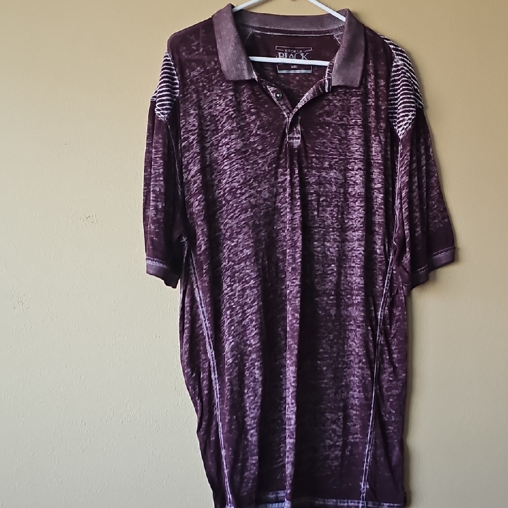 Textured Brown Polo Shirt with Short Sleeves